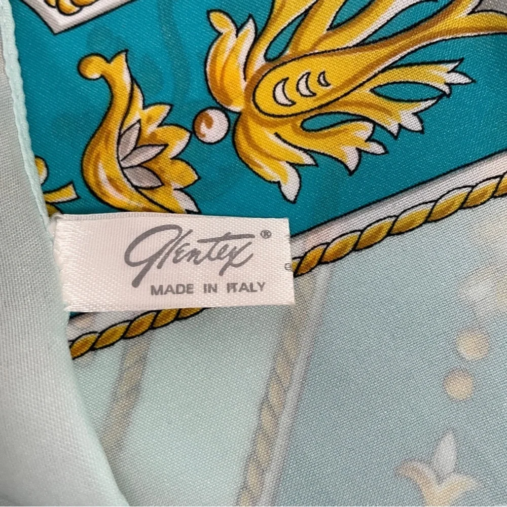 Glentex Teal and Gold Scarf